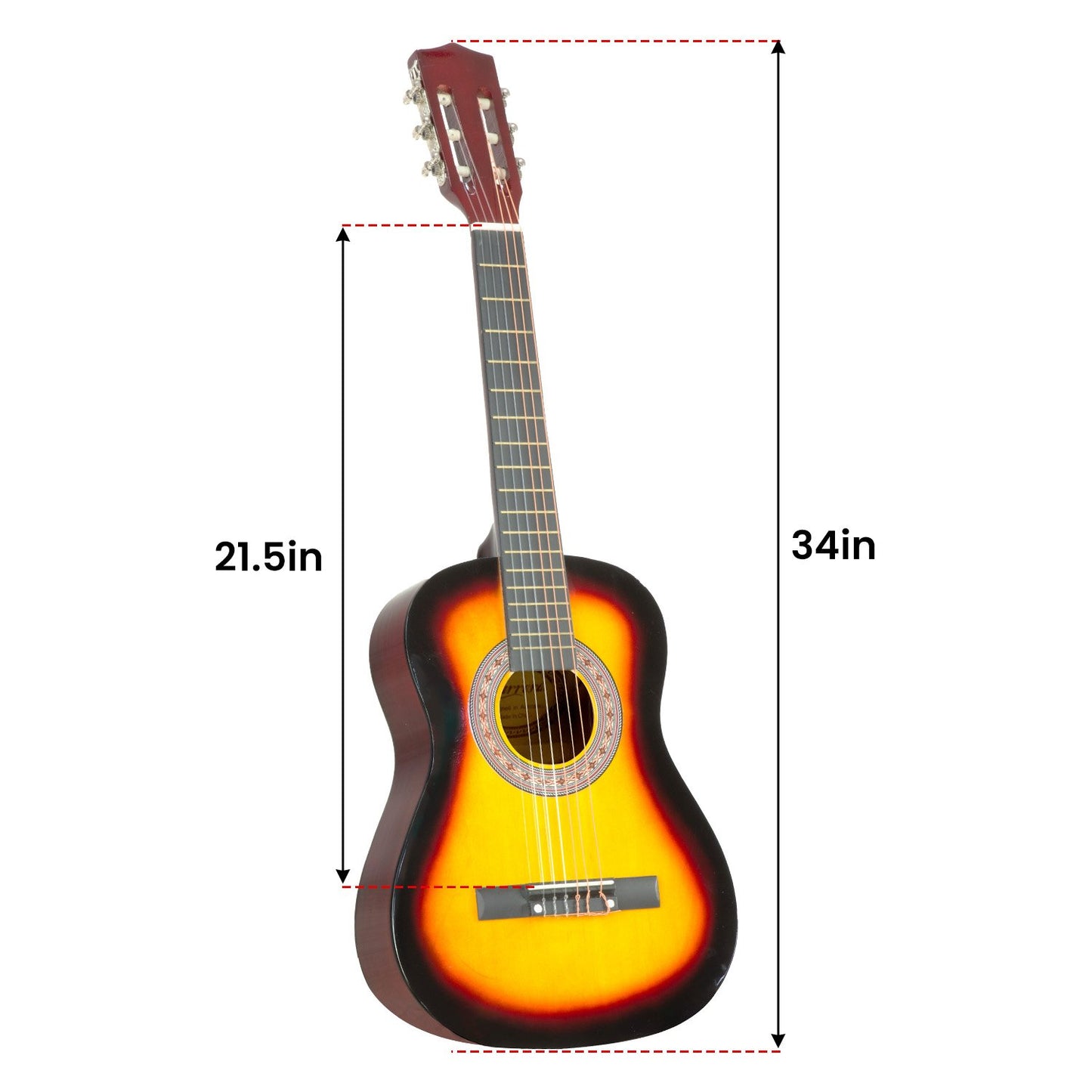 karrera-34in-acoustic-wooden-childrens-guitar-sunburst at www.mallsonline.com.au