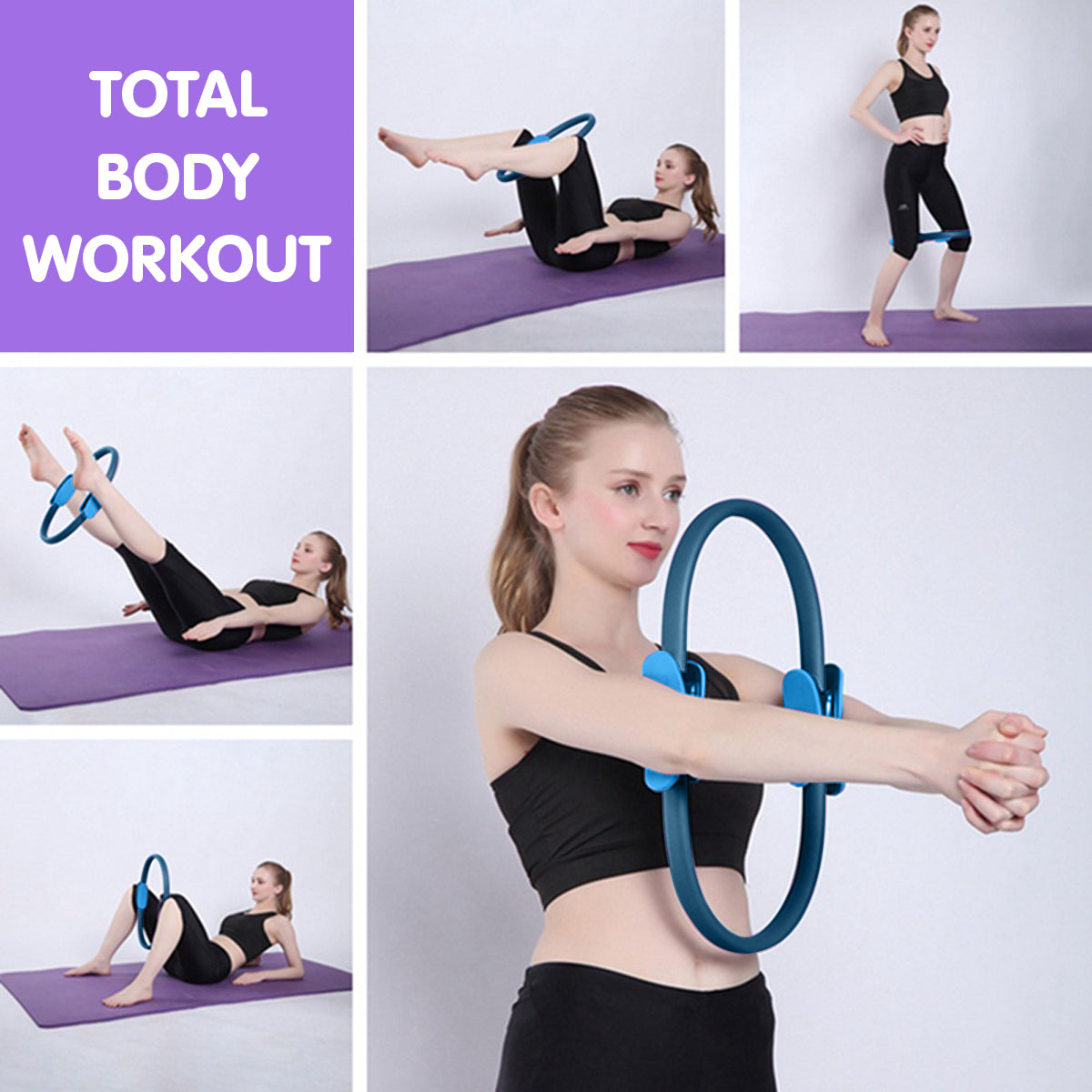 powertrain-pilates-ring-band-yoga-home-workout-exercise-band-blue www.mallsonline.com.au