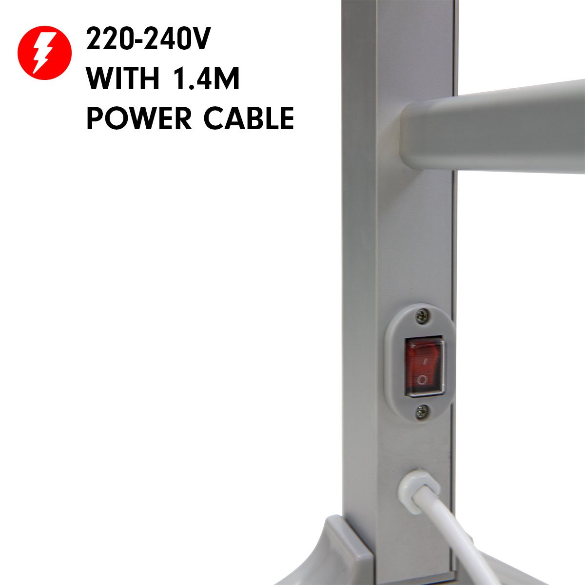 pronti-heated-towel-rack-electric-bathroom-towel-rails-warmer-100w-silver at www.mallsonline.com.au
