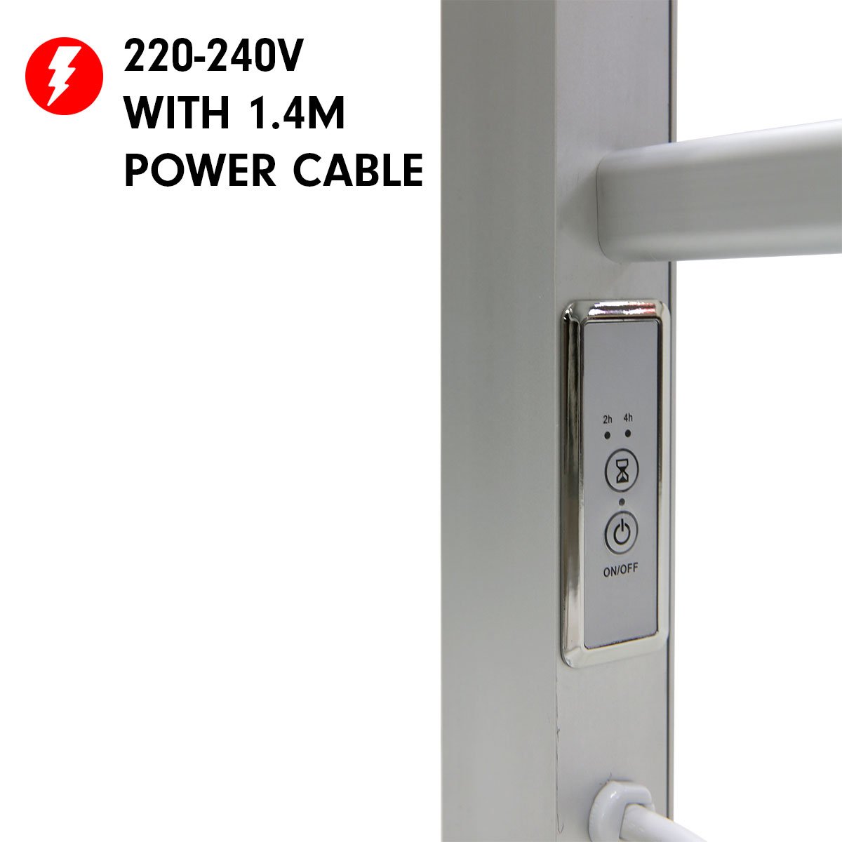 pronti-heated-towel-rack-with-timer-wall-mounted-freestanding-electric-160-watts at www.mallsonline.com.au