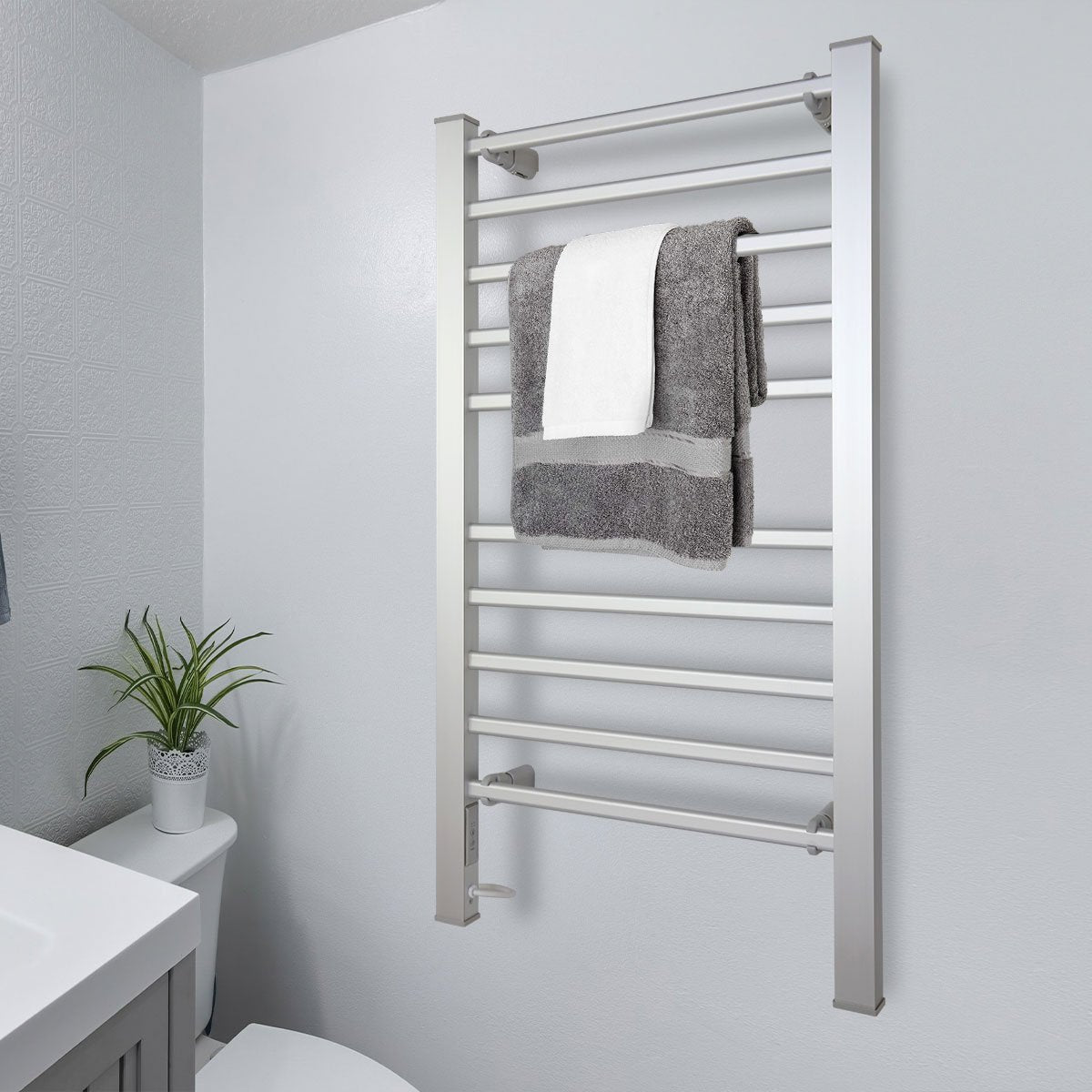 pronti-heated-towel-rack-with-timer-wall-mounted-freestanding-electric-160-watts at www.mallsonline.com.au