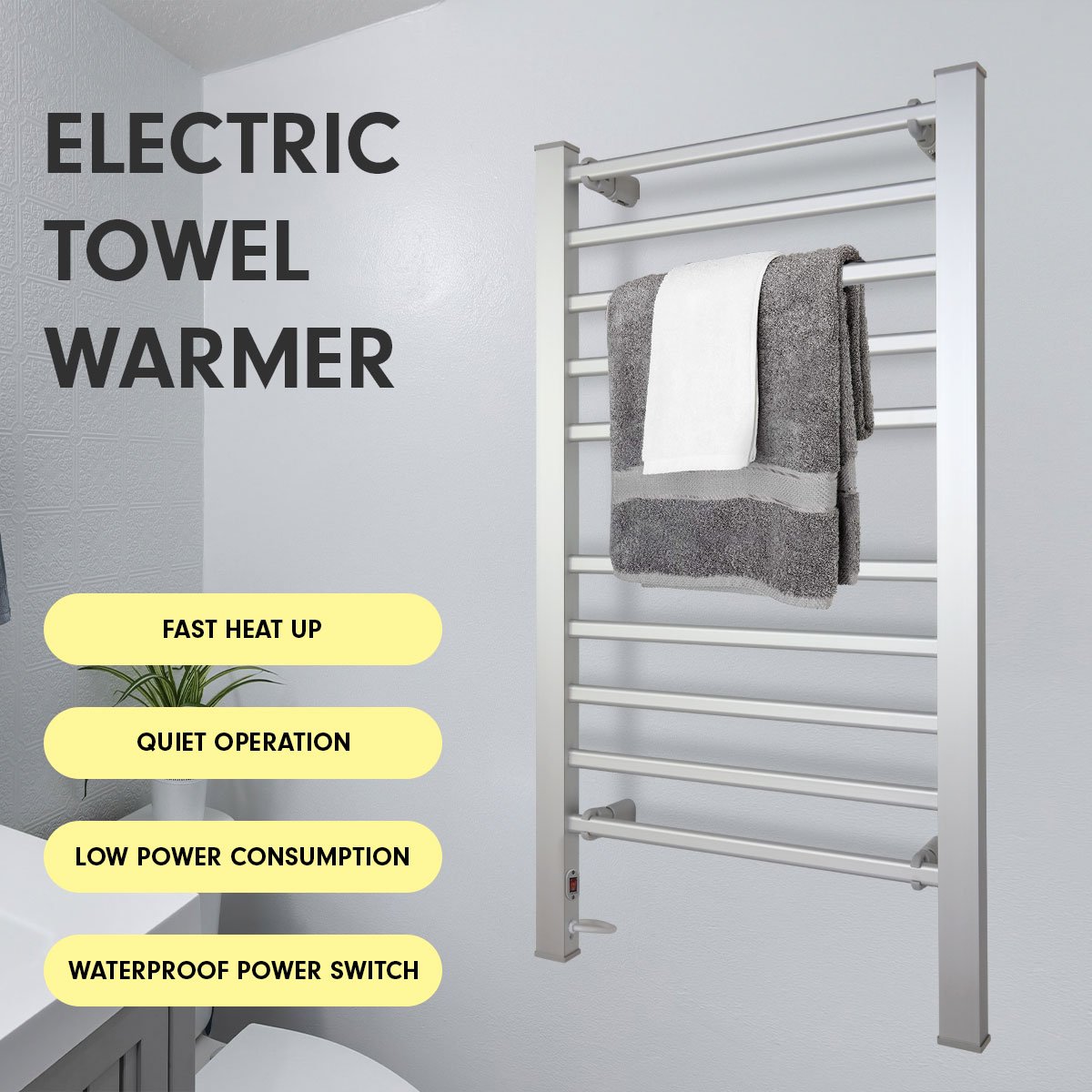 pronti-heated-towel-rack-with-timer-wall-mounted-freestanding-electric-160-watts at www.mallsonline.com.au