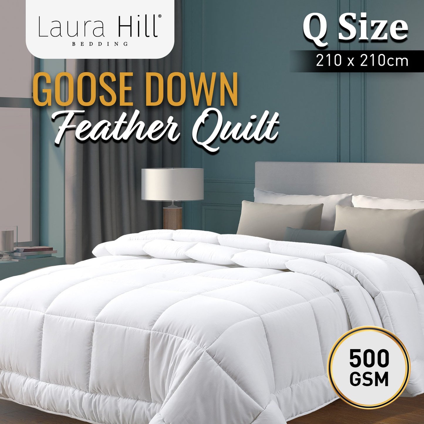 laura-hill-500gsm-goose-down-feather-comforter-doona-queen at www.mallsonline.com.au