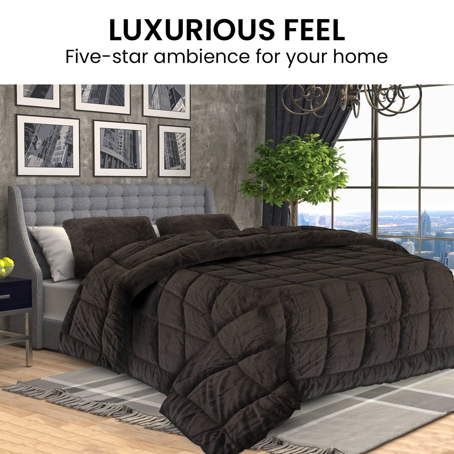laura-hill-500gsm-faux-mink-quilt-comforter-king at www.mallsonline.com.au