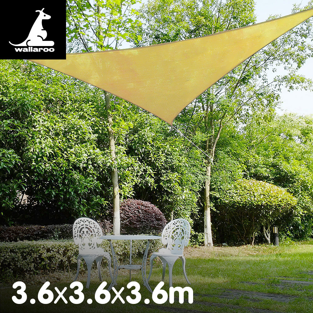 wallaroo-triangular-sail-3-6-x-3-6-x-3-6m-sand at www.mallsonline.com.au