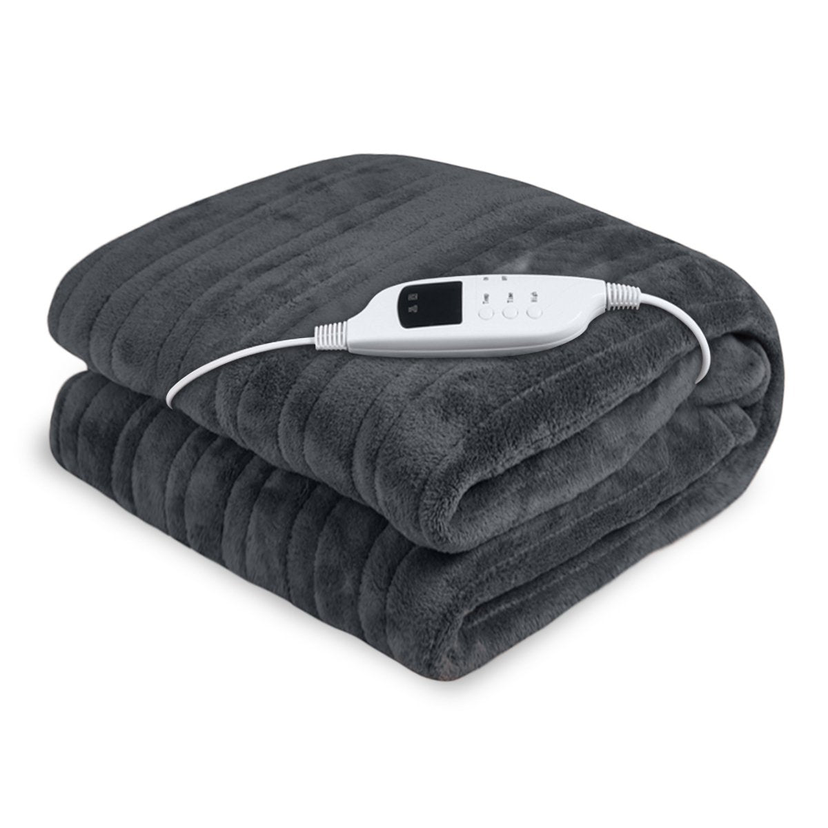 laura-hill-heated-electric-blanket-throw-rug-coral-warm-fleece-grey at www.mallsonline.com.au