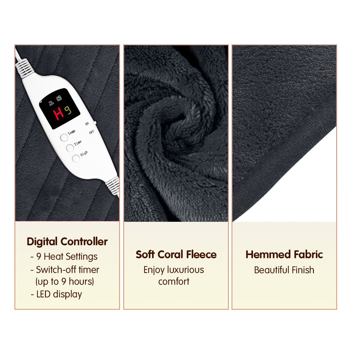 laura-hill-heated-electric-blanket-throw-rug-coral-warm-fleece-grey at www.mallsonline.com.au