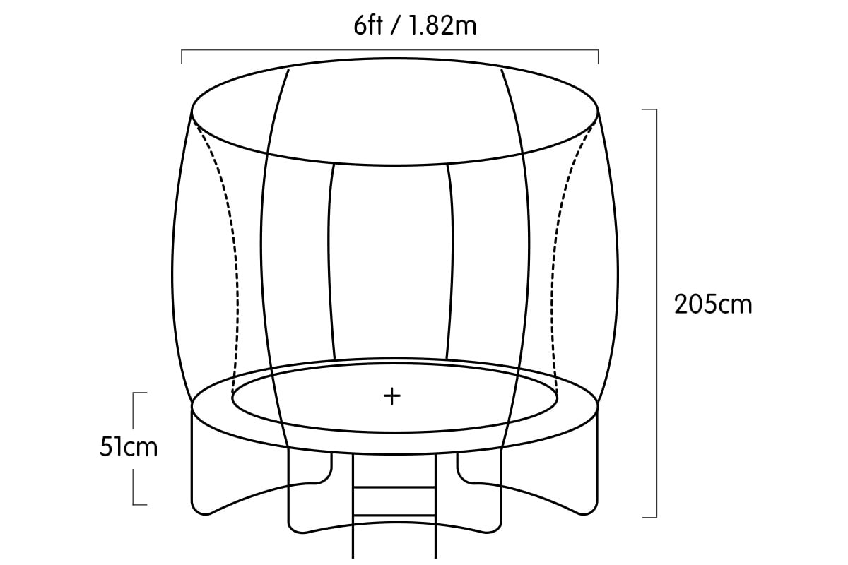 kahuna-6ft-trampoline-round-free-pad-cover-spring-mat-net-safety-net-enclosure-rainbow www.mallsonline.com.au