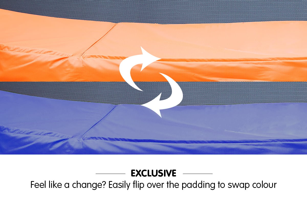 kahuna-6ft-trampoline-reversible-replacement-pad-round-orange-blue www.mallsonline.com.au