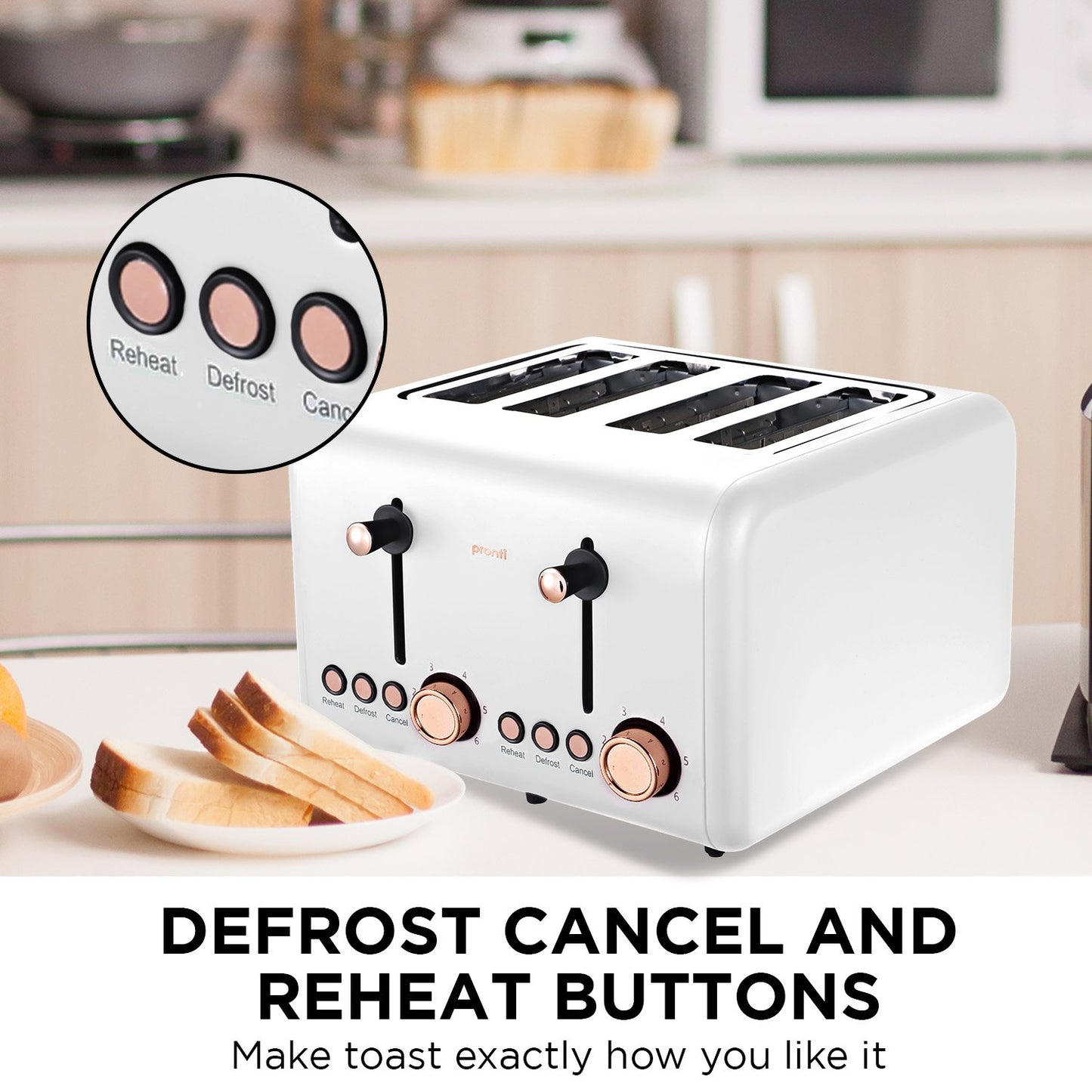 pronti-4-slice-toaster-rose-trim-collection-white at www.mallsonline.com.au