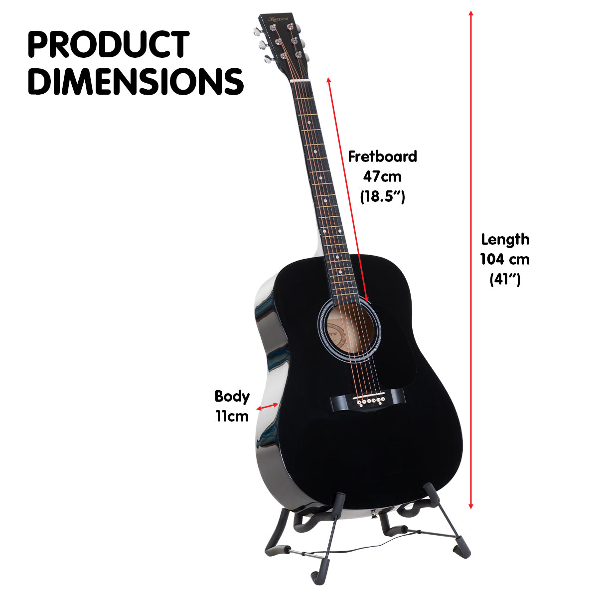 karrera-41in-acoustic-wooden-guitar-with-bag-black www.mallsonline.com.au