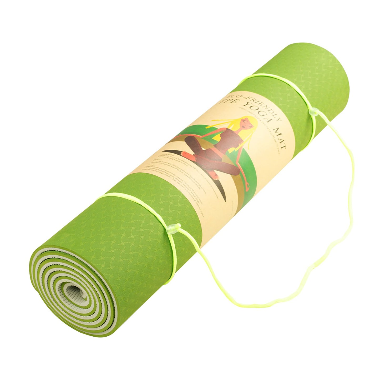 powertrain-eco-friendly-dual-layer-8mm-yoga-mat-lime-green-non-slip-surface-and-carry-strap-for-ultimate-comfort-and-portability www.mallsonline.com.au