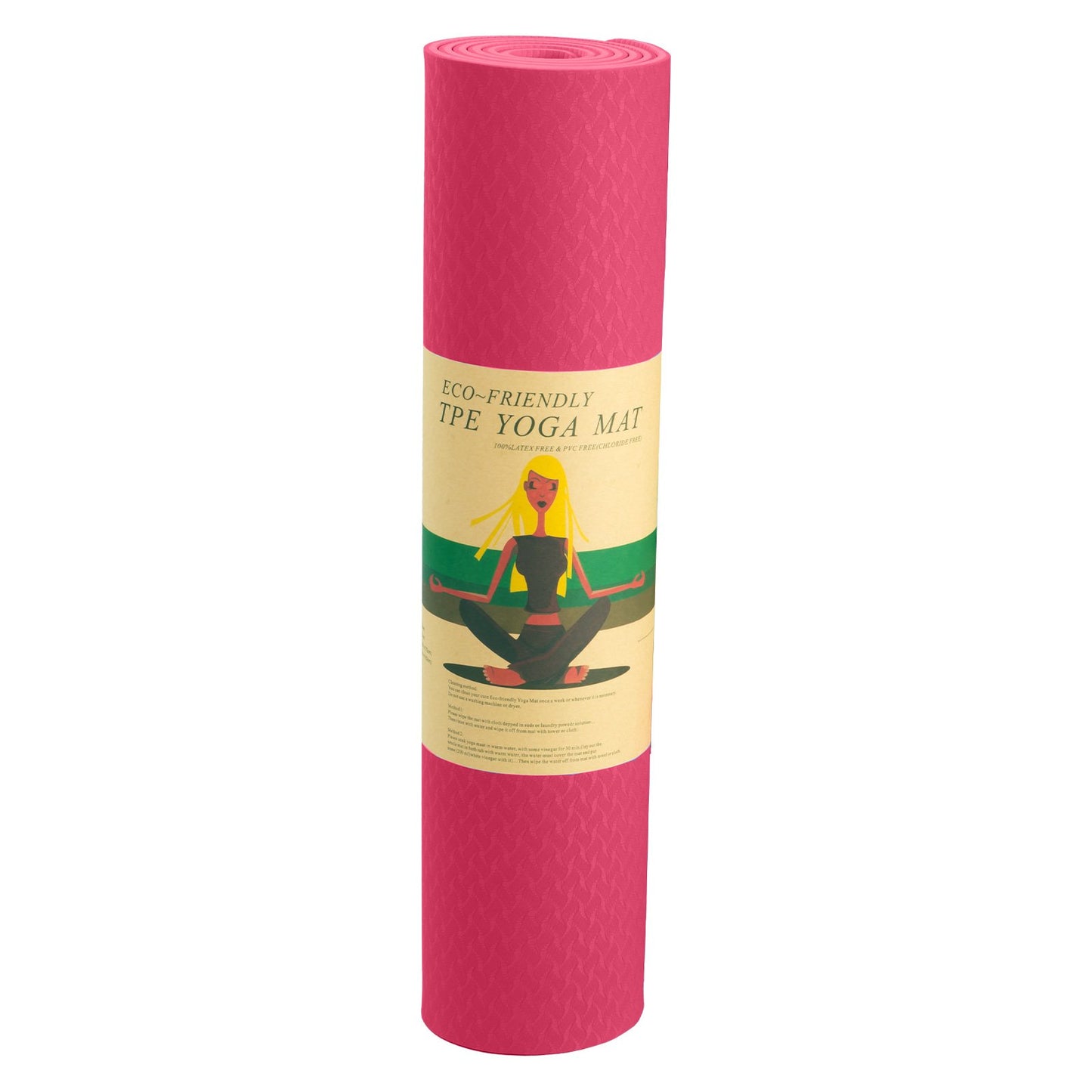 powertrain-eco-friendly-dual-layer-6mm-yoga-mat-pink-non-slip-surface-and-carry-strap-for-ultimate-comfort-and-portability www.mallsonline.com.au