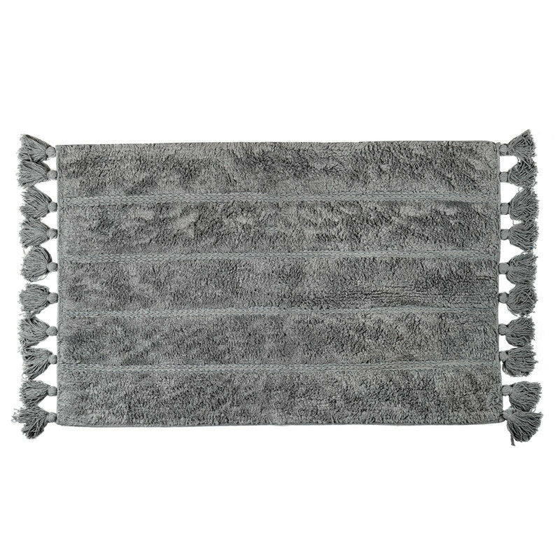 cotton-fringe-tufted-non-slip-bathmat-charcoal-grey at www.mallsonline.com.au
