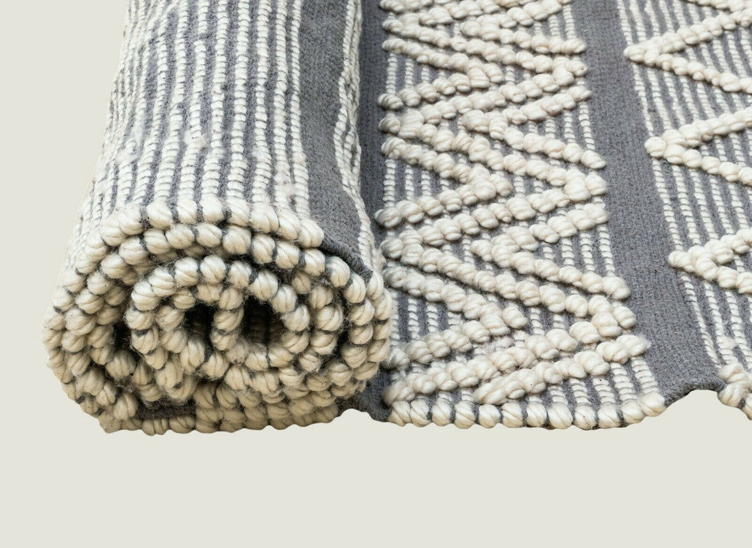 boho-style-hand-loomed-recycle-cotton-wool-woven-design-rug-150-x-200-cm www.mallsonline.com.au