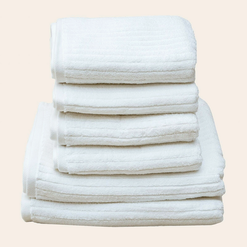 white-stripe-organic-soft-6-pcs-towel-set at www.mallsonline.com.au