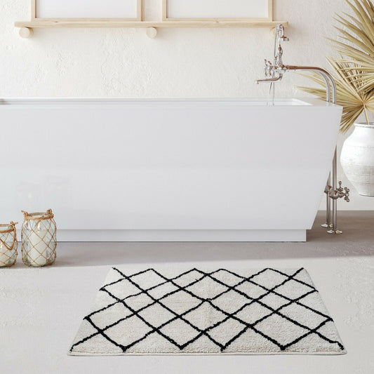 soft-cotton-bath-rug-tufted-jacquard-design www.mallsonline.com.au
