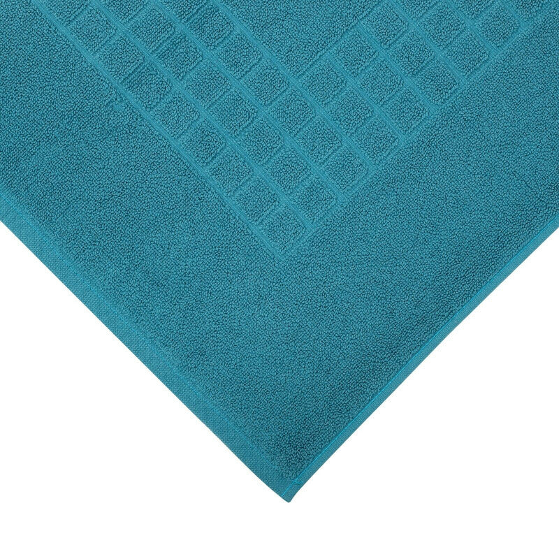 microfiber-soft-non-slip-bath-mat-check-design-petrol at www.mallsonline.com.au