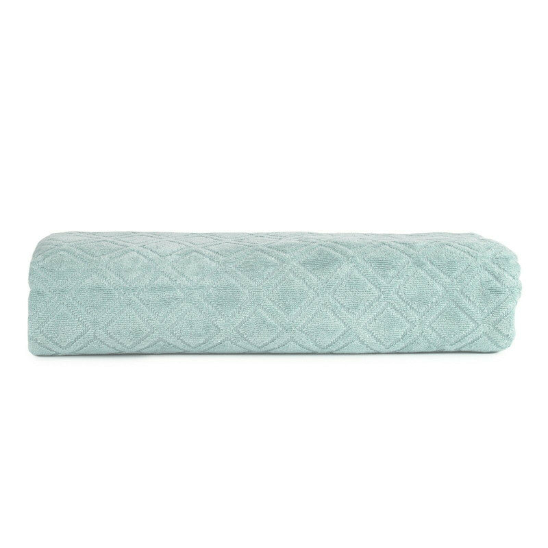premium-velour-diamond-design-jacquard-bath-towel-aqua at www.mallsonline.com.au