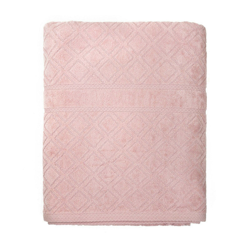 premium-velour-diamond-design-jacquard-bath-towel-pink at www.mallsonline.com.au