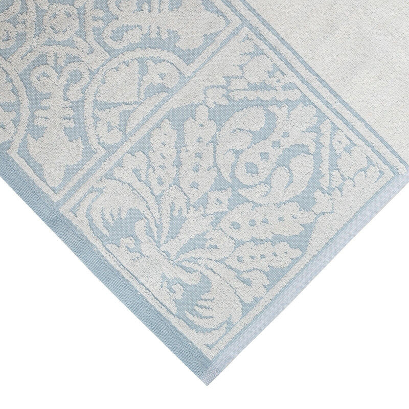 premium-cotton-towel-jacquard-white-blue-design at www.mallsonline.com.au