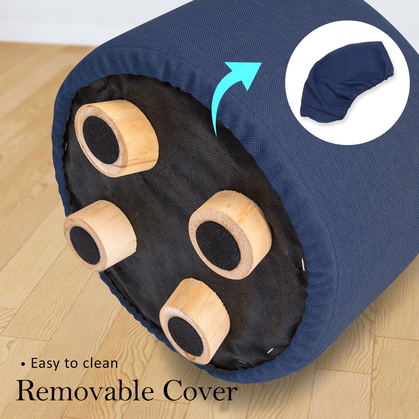 la-bella-2-set-dark-blue-fabric-ottoman-round-wooden-leg-foot-stool at www.mallsonline.com.au