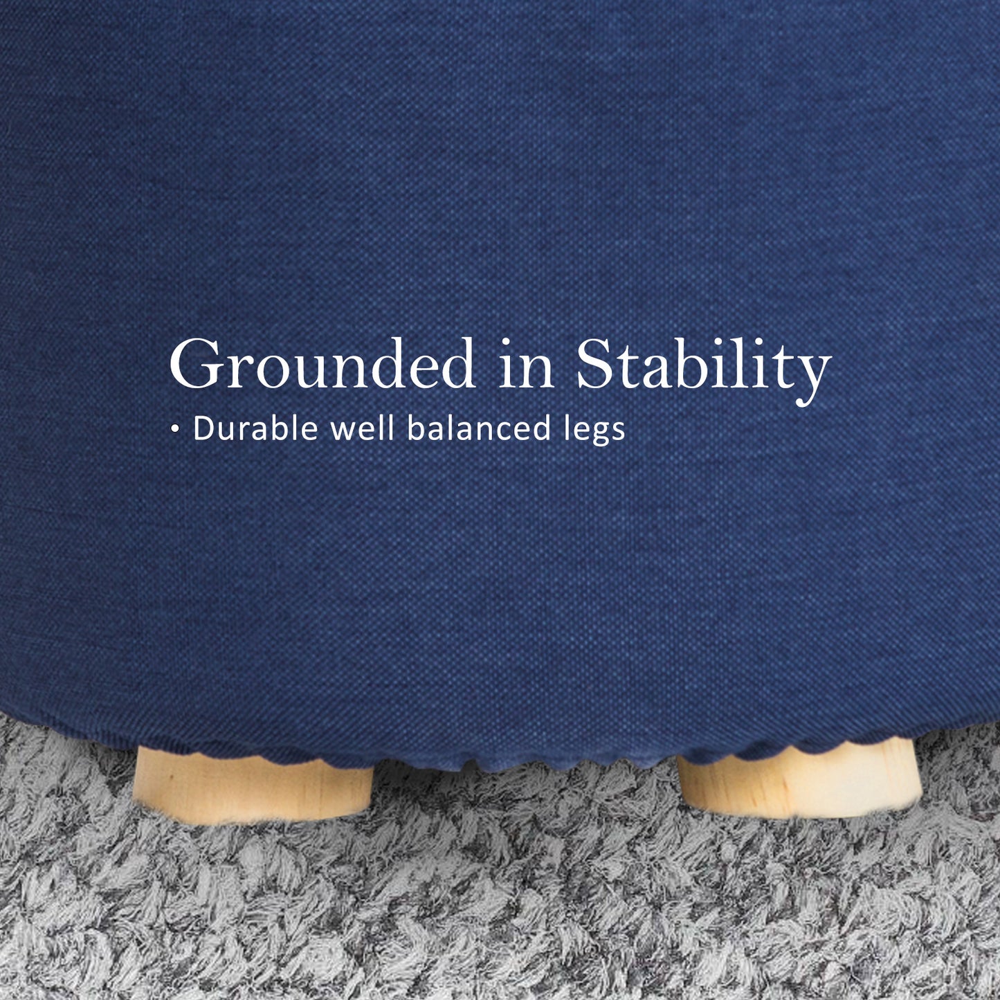 la-bella-2-set-dark-blue-fabric-ottoman-round-wooden-leg-foot-stool at www.mallsonline.com.au