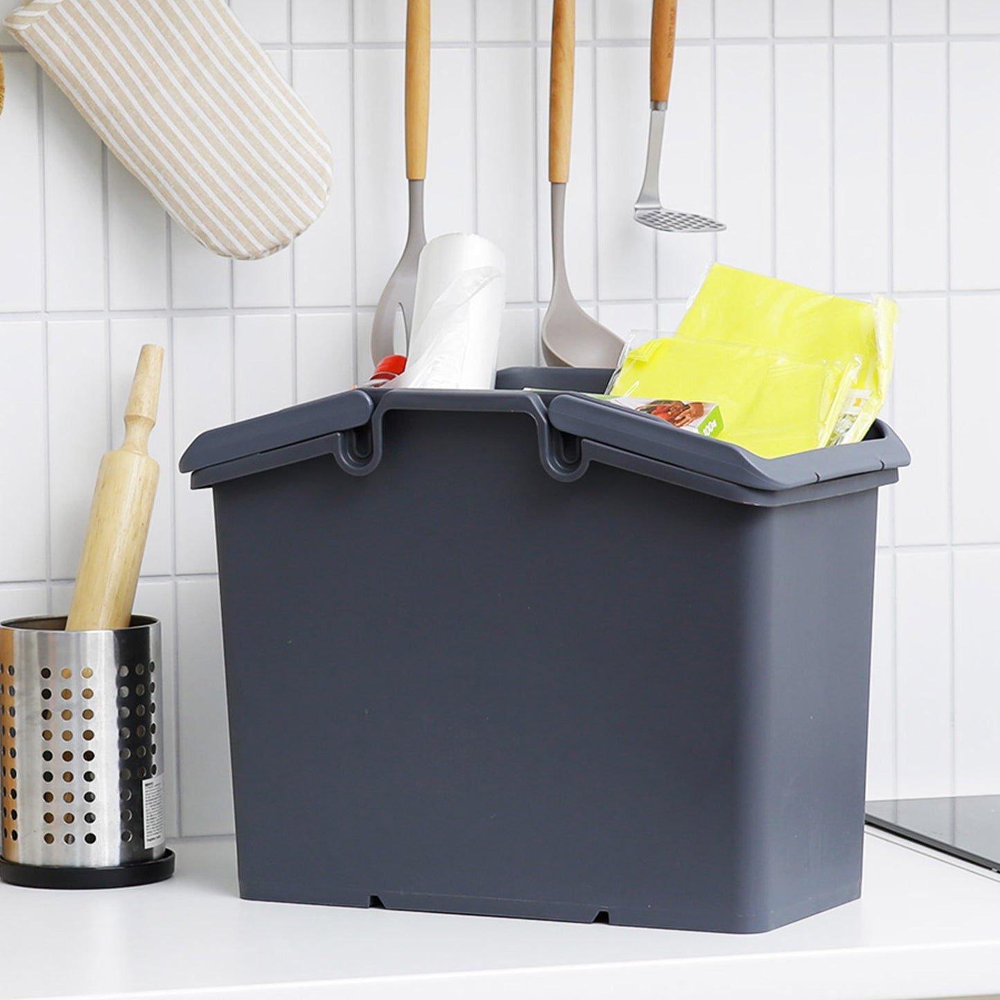 nplastic-2-set-dark-grey-stackable-multipurpose-laundry-basket www.mallsonline.com.au