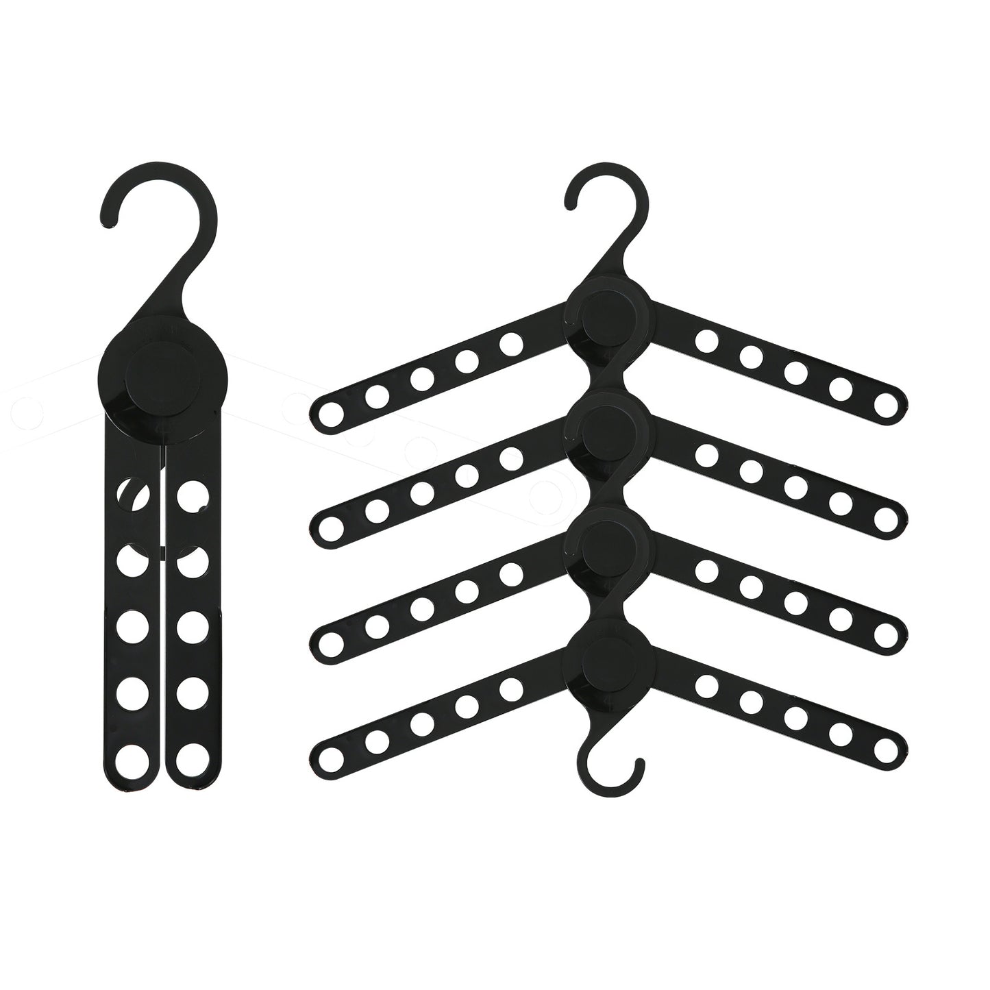 wing-50-set-black-plus-hanger-multiple-clothes-rack-organizer-foldable www.mallsonline.com.au
