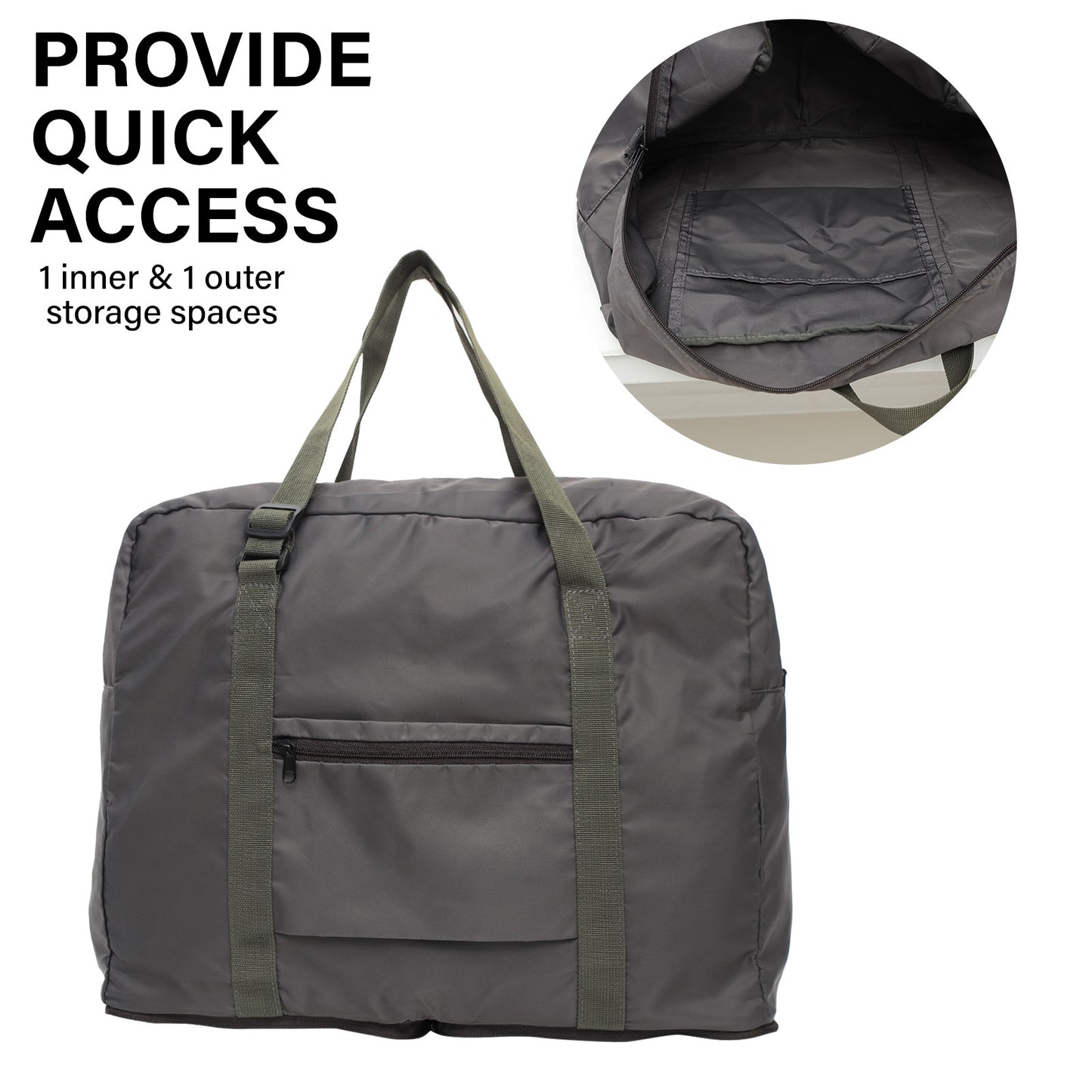 koele-khaki-shopper-bag-travel-duffle-bag-foldable-laptop-luggage-ko-boston at www.mallsonline.com.au