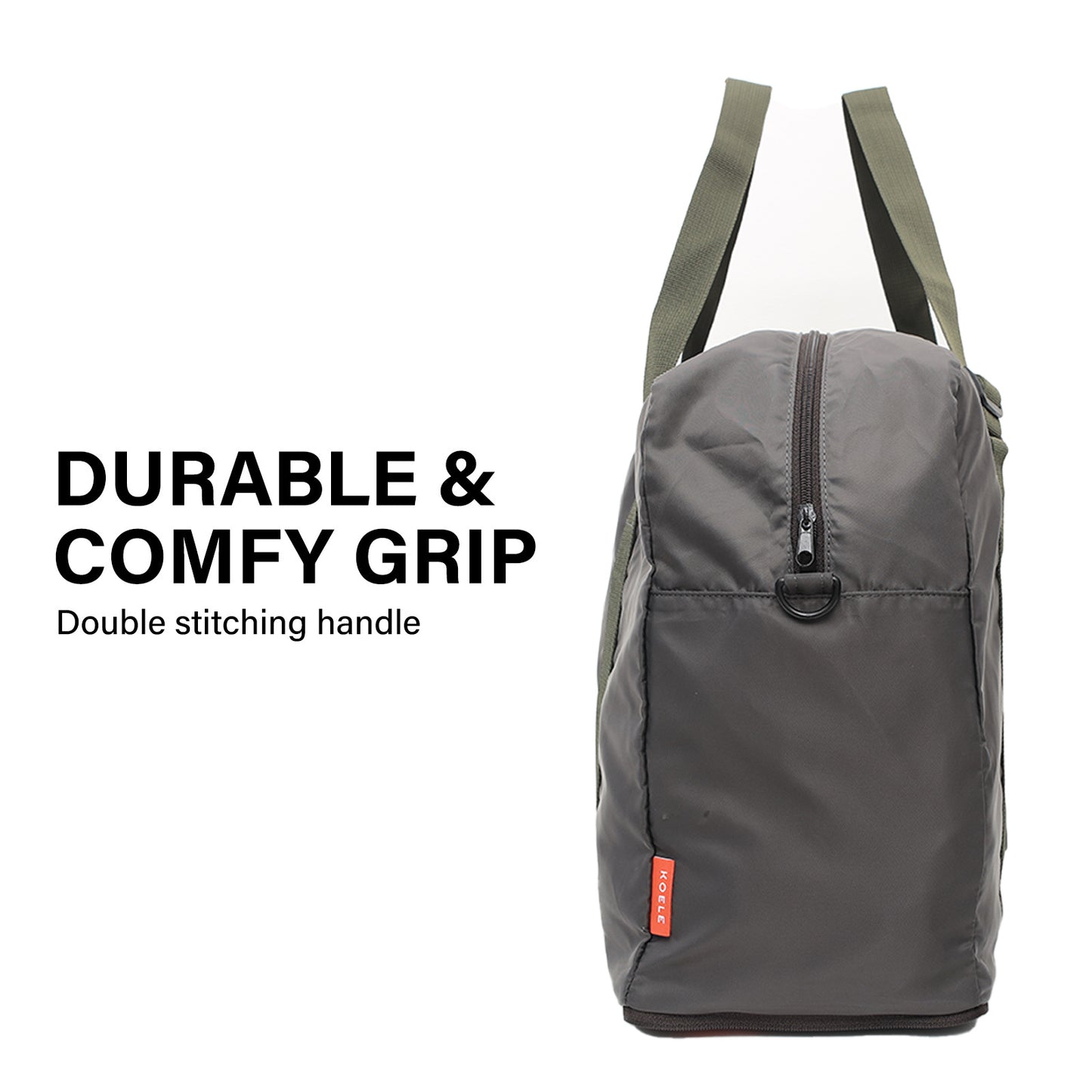 koele-khaki-shopper-bag-travel-duffle-bag-foldable-laptop-luggage-ko-boston at www.mallsonline.com.au