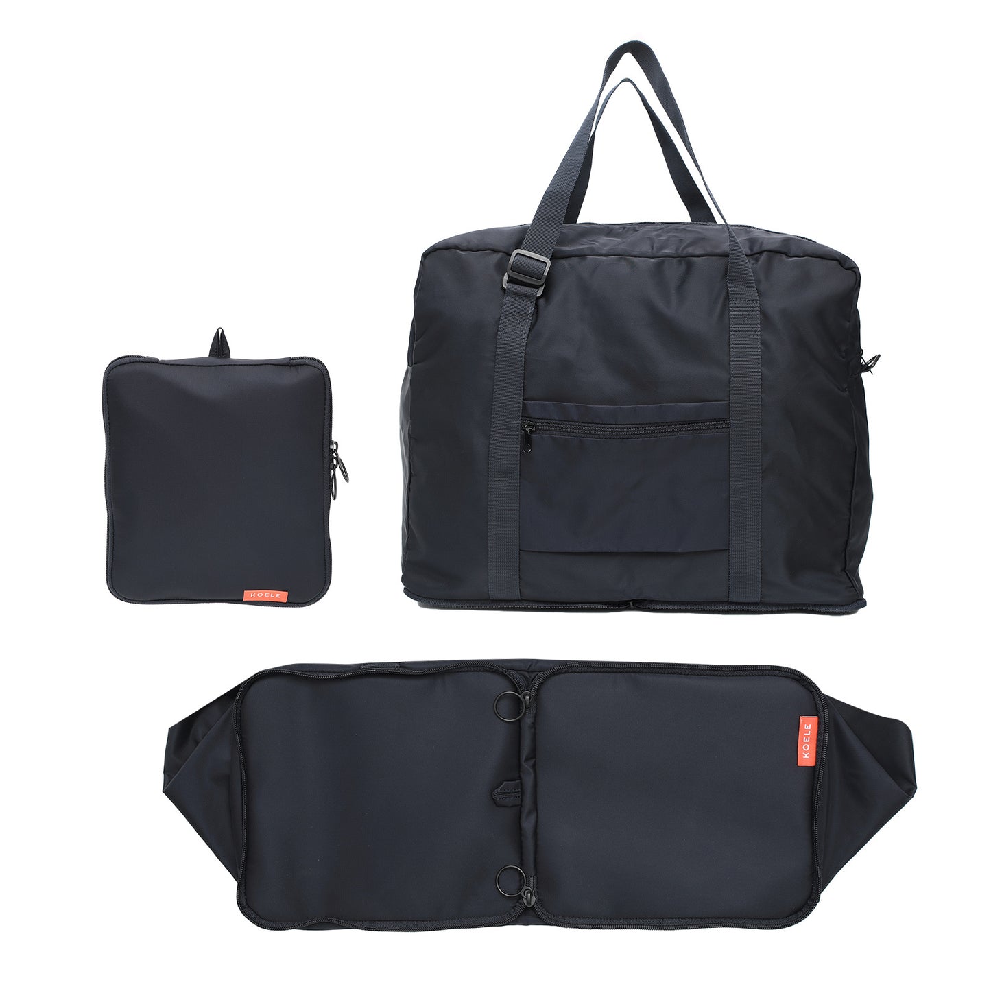 koele-navy-shopper-bag-travel-duffle-bag-foldable-laptop-luggage-ko-boston at www.mallsonline.com.au