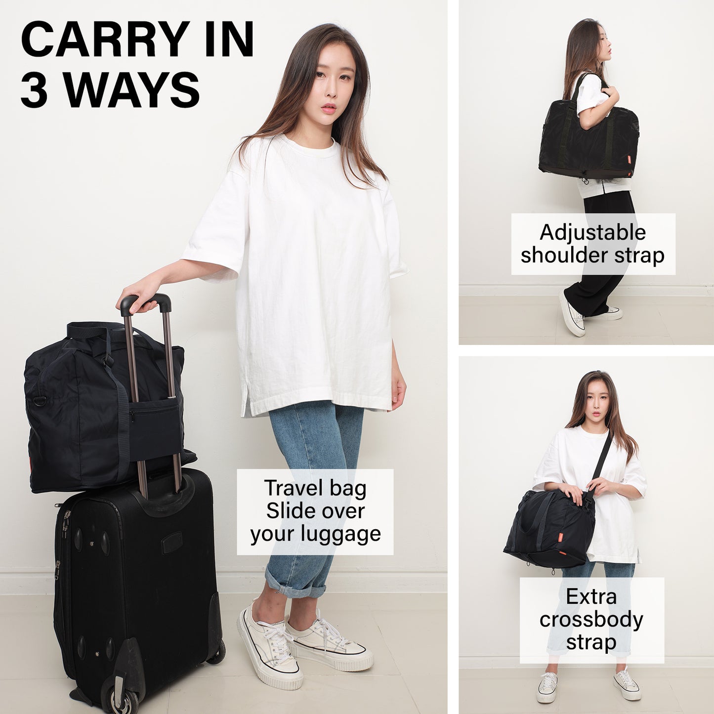 koele-navy-shopper-bag-travel-duffle-bag-foldable-laptop-luggage-ko-boston at www.mallsonline.com.au