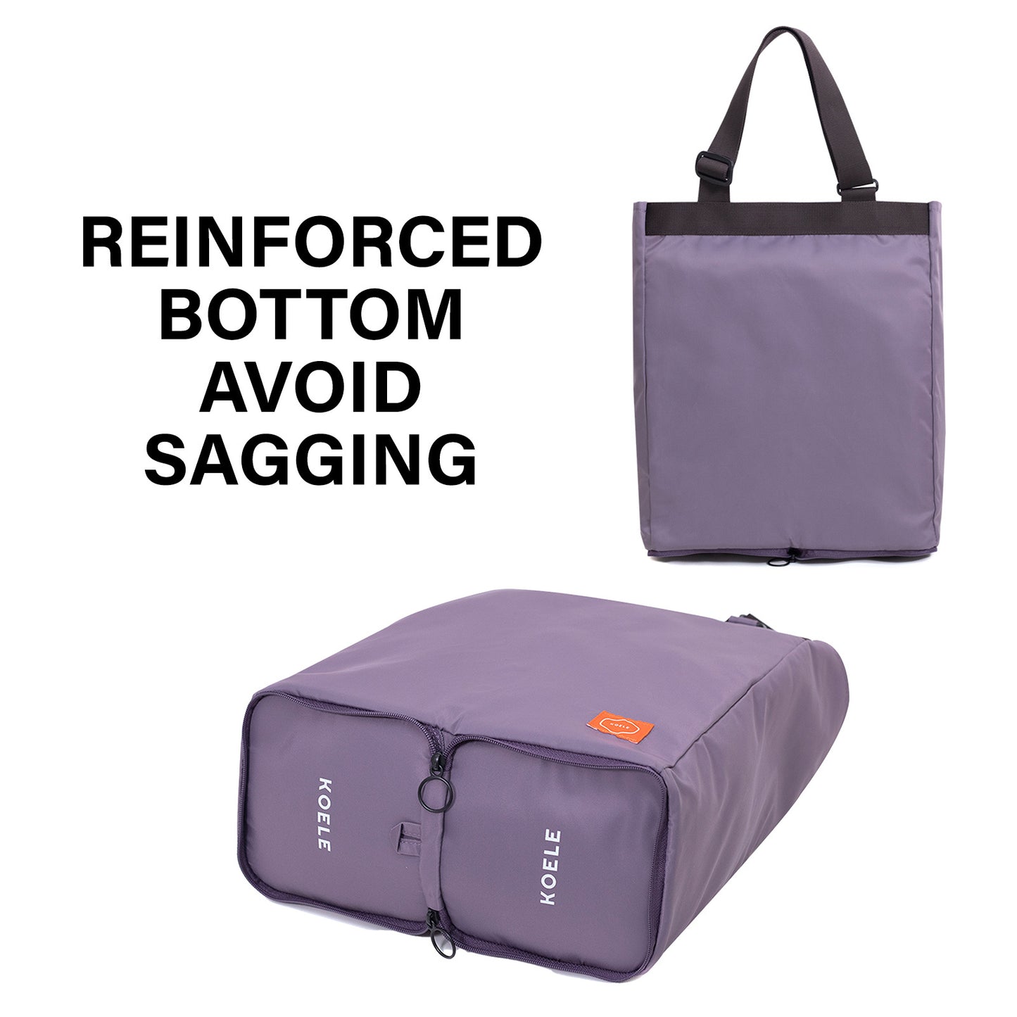 koele-purple-shopper-bag-tote-bag-foldable-travel-laptop-grocery-ko-shoulder at www.mallsonline.com.au