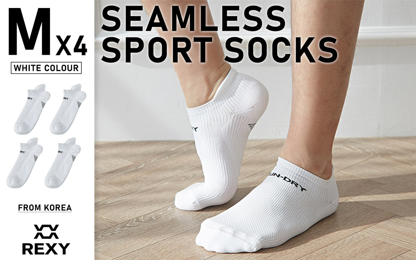rexy-4-pack-medium-white-seamless-sport-sneakers-socks-non-slip-heel-tab at www.mallsonline.com.au