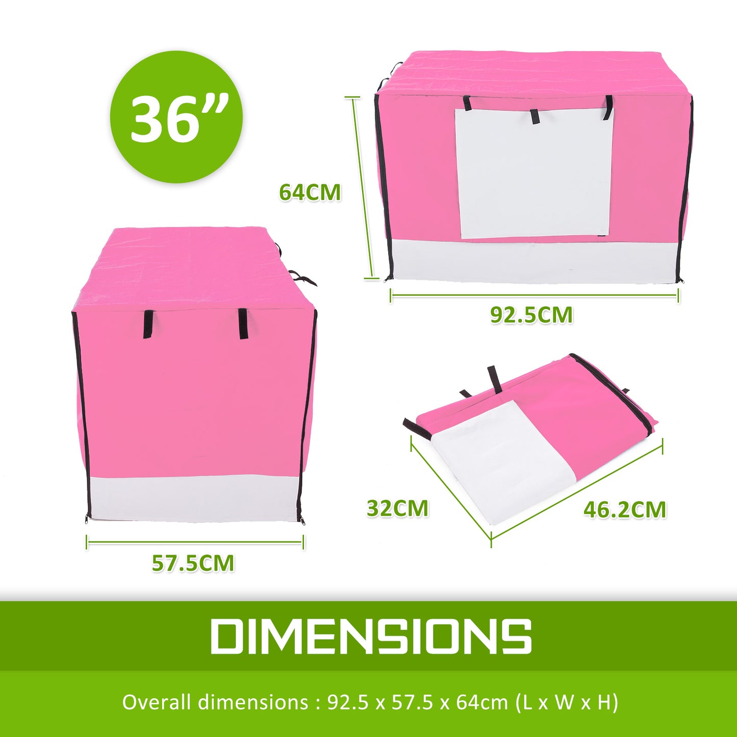 paw-mate-pink-cage-cover-enclosure-for-wire-dog-cage-crate-36in www.mallsonline.com.au