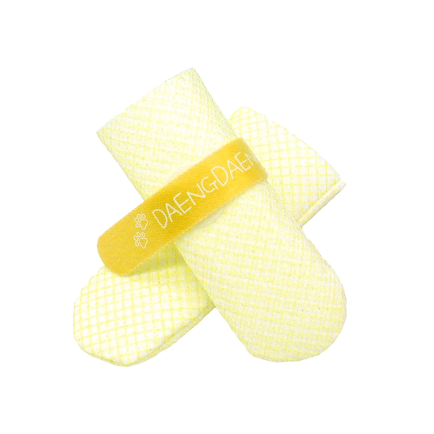 daeng-daeng-shoes-28pc-xs-yellow-dog-shoes-waterproof-disposable-boots-anti-slip-socks www.mallsonline.com.au