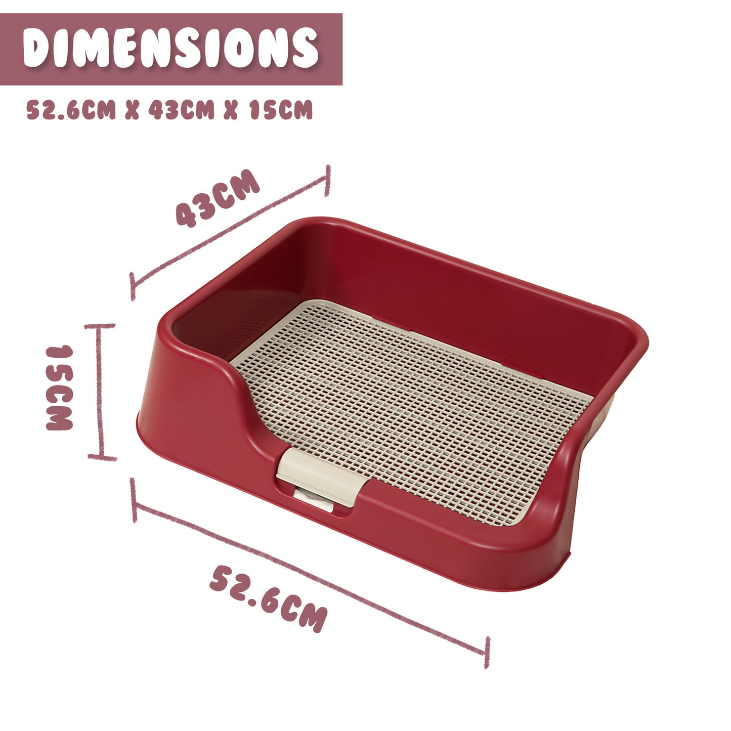 ps-korea-wine-dog-pet-potty-tray-training-toilet-raised-walls-t1 www.mallsonline.com.au