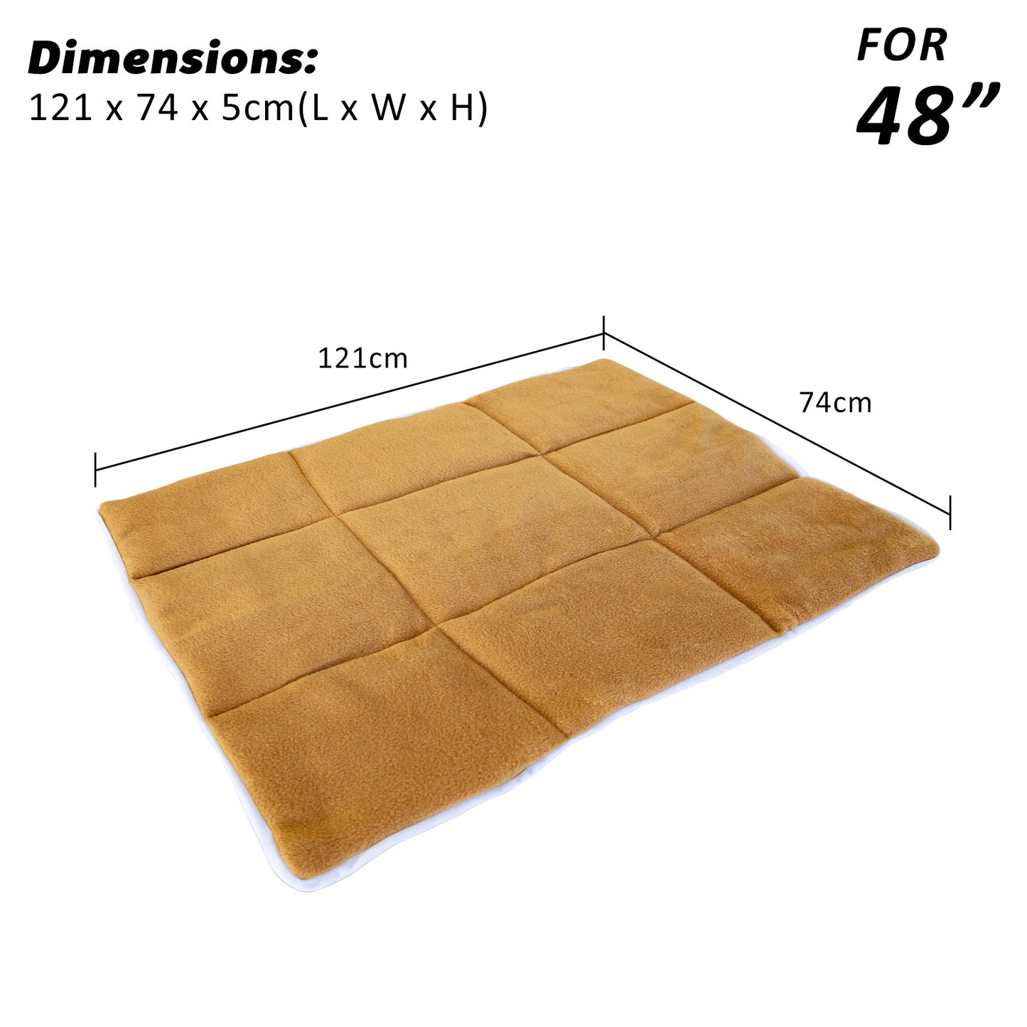 paw-mate-48inch-beige-pet-cushion-mat-dog-cat-pad www.mallsonline.com.au