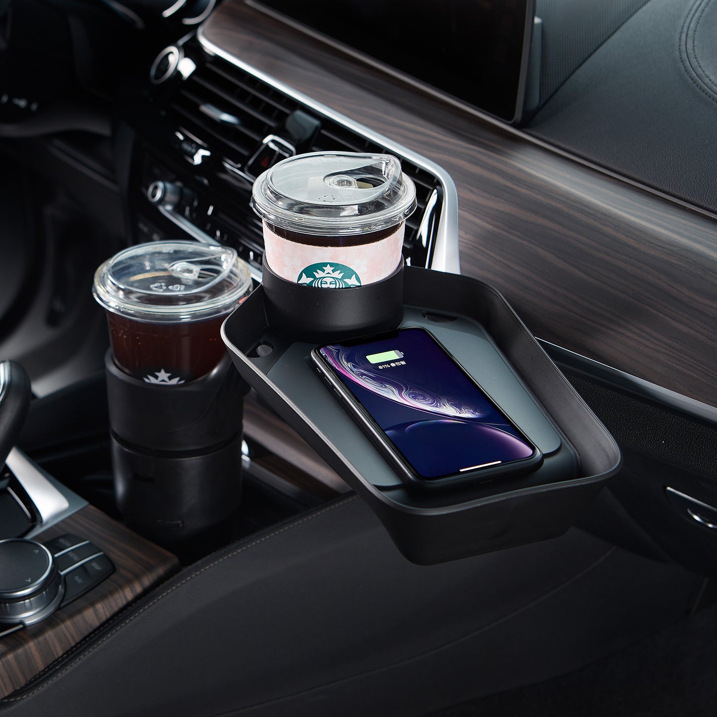 kustom-10w-car-cup-holder-extension-fast-wireless-charger-tray at www.mallsonline.com.au