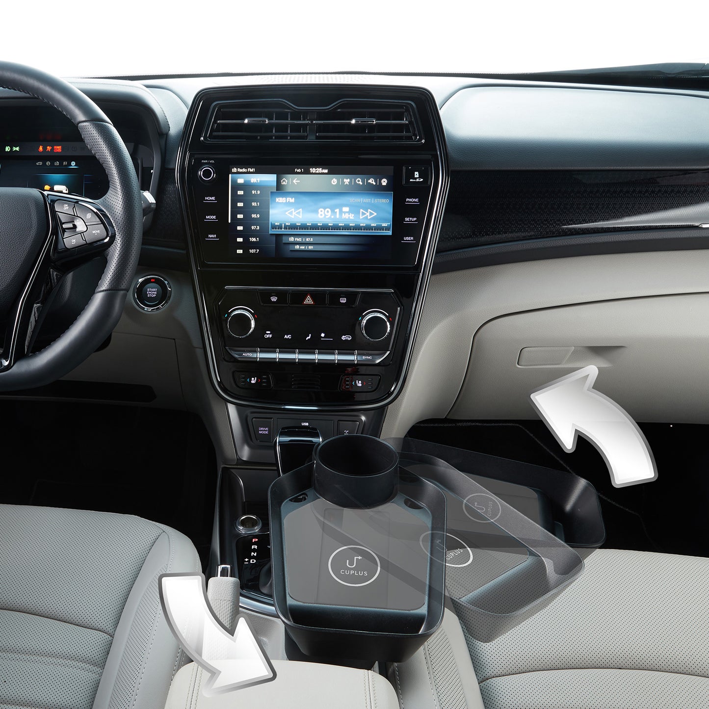 kustom-10w-car-cup-holder-extension-fast-wireless-charger-tray at www.mallsonline.com.au