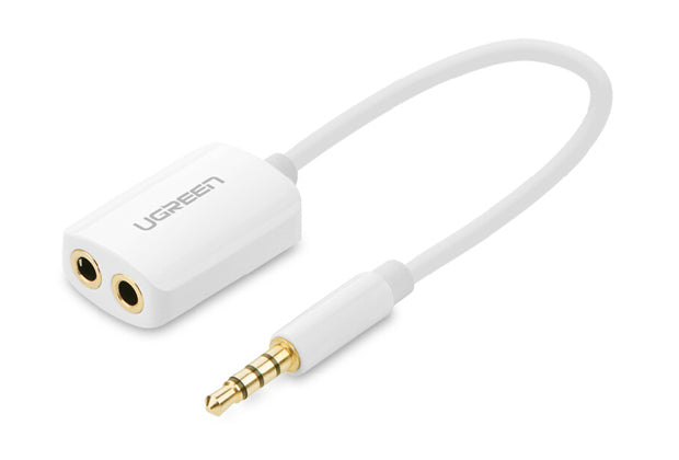 ugreen-3-5mm-male-to-dual-3-5mm-femaleheadset-splitter-white-10789 at www.mallsonline.com.au