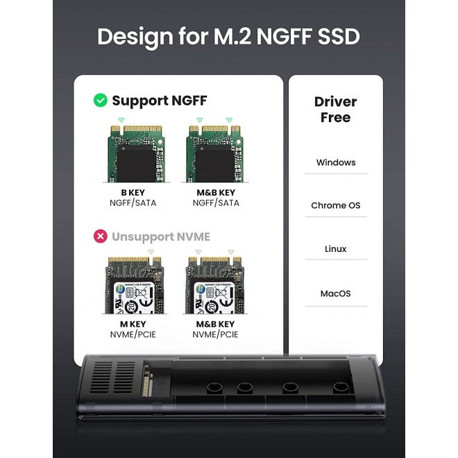 ugreen-10903-m-2-sata-ngff-ssd-hard-drive-enclosure at www.mallsonline.com.au