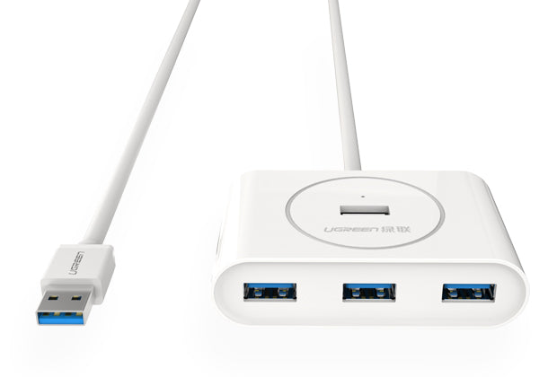 ugreen-usb-3-0-4-ports-hub-white-1m-20283 at www.mallsonline.com.au