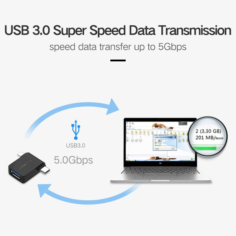 ugreen-micro-usb-usb-c-to-usb-3-0-adapter-30453 at www.mallsonline.com.au