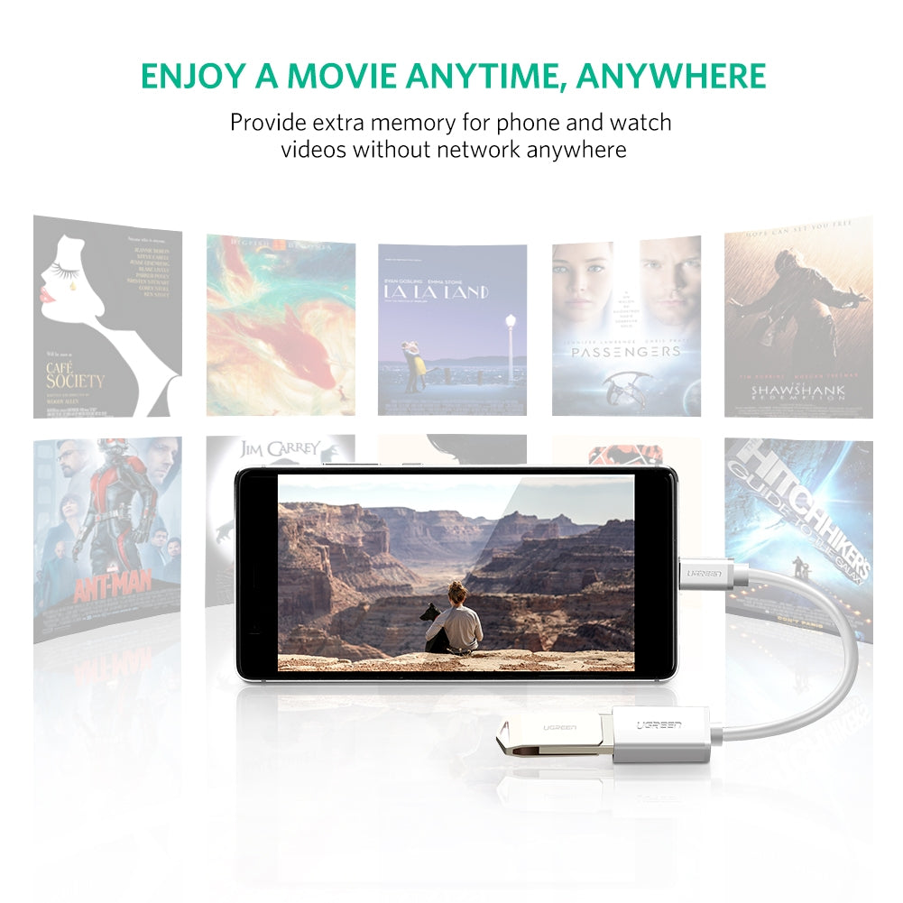 ugreen-usb-type-c-male-to-usb-3-0-type-a-female-otg-cable-white-15cm-30702 at www.mallsonline.com.au