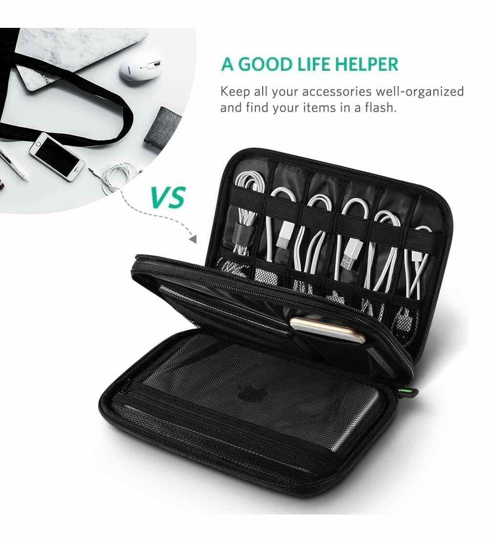 ugreen-50147-double-layer-electronic-accessories-organiser-travel-bag at www.mallsonline.com.au