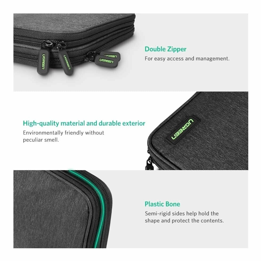 ugreen-50147-double-layer-electronic-accessories-organiser-travel-bag at www.mallsonline.com.au