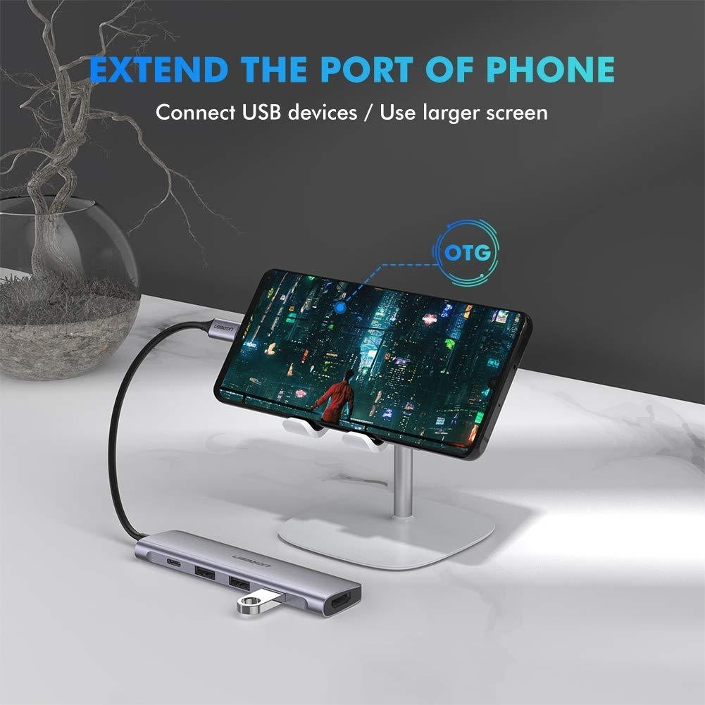 ugreen-typec-5-in-1-adaptor-hdmi-usb-3-0-3-typec-pd-power-converter-50209 at www.mallsonline.com.au