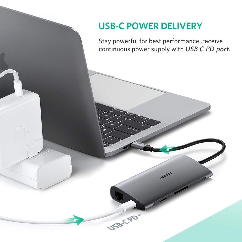 ugreen-type-c-8-in-1-multifultion-adaptor-vga-rj45-usb3-0-x-3-sd-tf-typec-pd-protocal-50539 at www.mallsonline.com.au